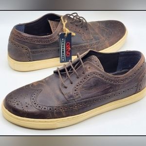 Crevo Memory Foam Scholar Longwing Men's Leather Shoes☆Size 9.0